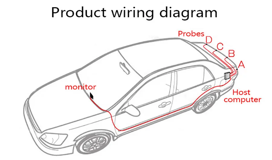 Автомобильный радар заднего ход, парковочный датчик, беспроводной датчик заднего вида, 4 датчика, звуковой сигнал, индикатор слепого пятна PZ451
