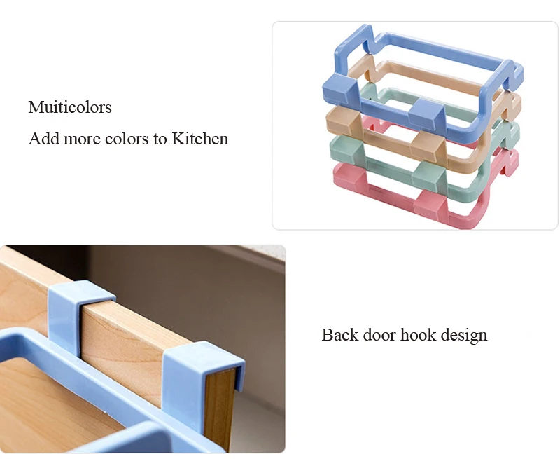 1 шт. GOUGU Дверь Шкафа Кухня мусор мешки держатель стойки портативный шкаф двери полотенец 4 цвета кухонные инструменты