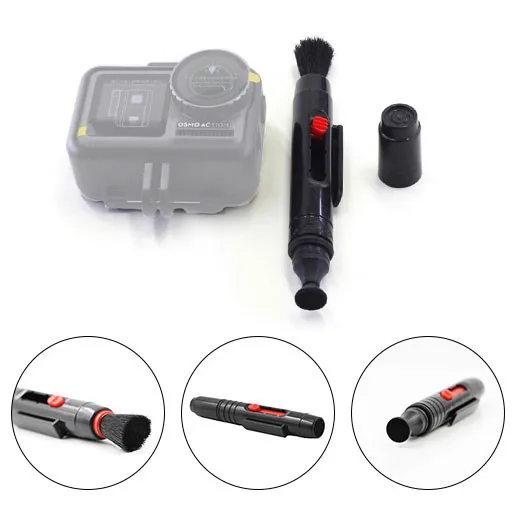 

2 IN 1 Lens Cleaning Cleaner Duster Pen Lens Cleaning Pen Brush For DSLR Cameras For DJI Osmo Pocket Camera Accessories BK L0528