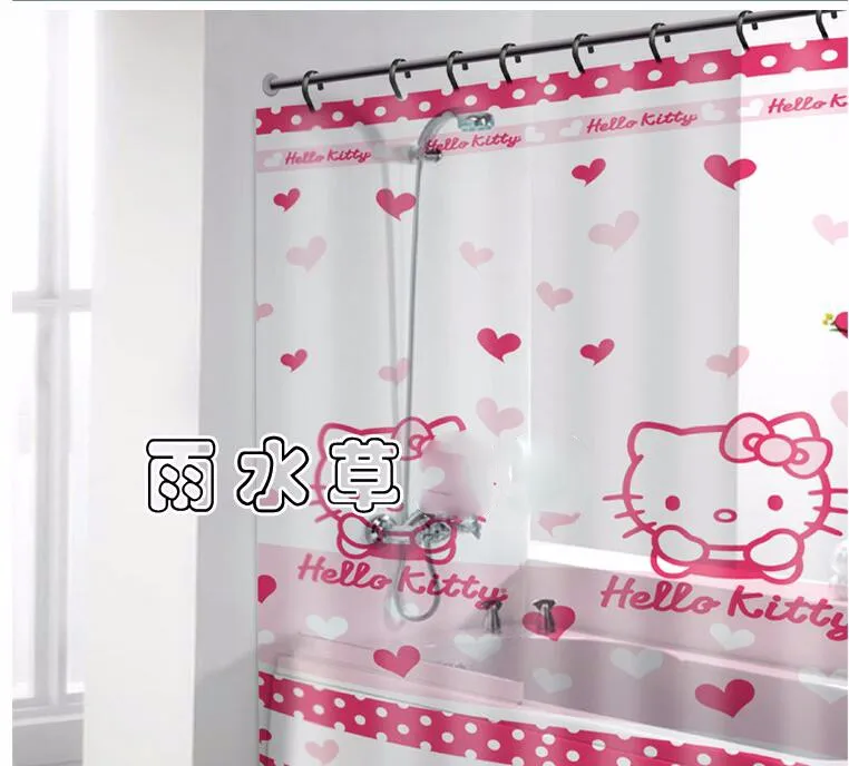 Мультфильм 180*180 см мультфильм водонепроницаемый занавеска для душа peva для ванной комнаты с 12 шт пластиковый крючок