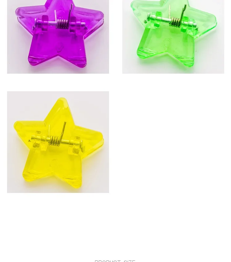 25 шт. прозрачный звезда мини клипы для зажима файл Памятка Цвет скрепки Скрапбукинг инструмент канцелярские школьные принадлежности F342