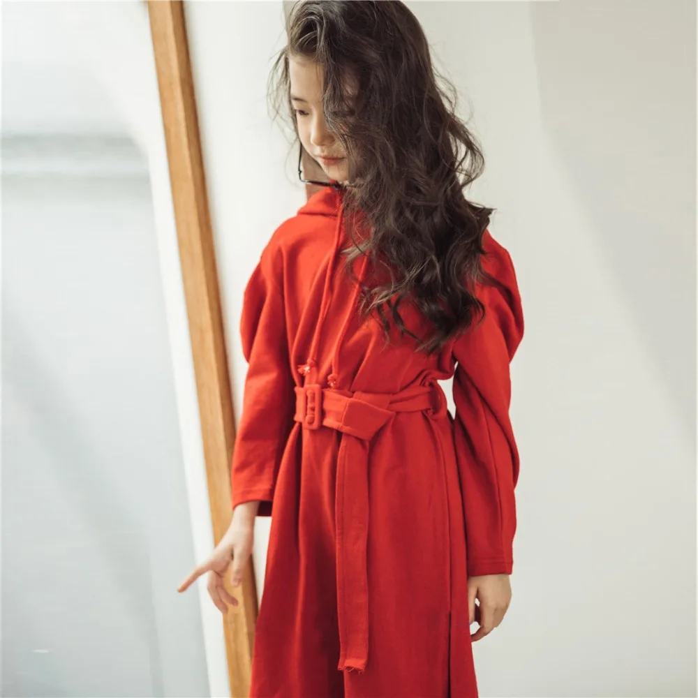

New 2018 Girls Autumn Sweatshirt Long-sleeved Baby Long Style shirt Children Casual Dresses Kids Leisure Hoodies Cotton,#3274