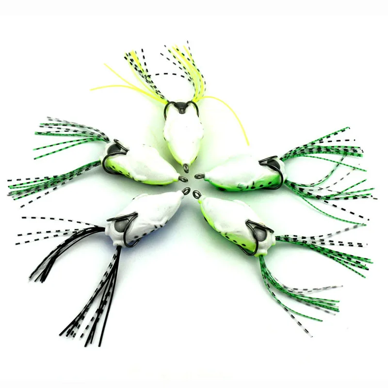 Lot Soft Fishing Lure Artificial Frog Lure 5.45cm 12.3g Crankbait Topwater Fishing Bait With Sharp Hooks For Fishing
