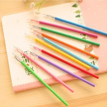 12 шт./партия, 12 цветов, яркие цвета, алмазные гелевые чернила, ручка для заправки, корейские канцелярские принадлежности, школьные офисные принадлежности