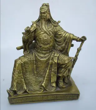 

christmas decorations for home+ Art collection Chinese home Decorated Brass Carved Guangong Sculpture /Metal Crafts statue
