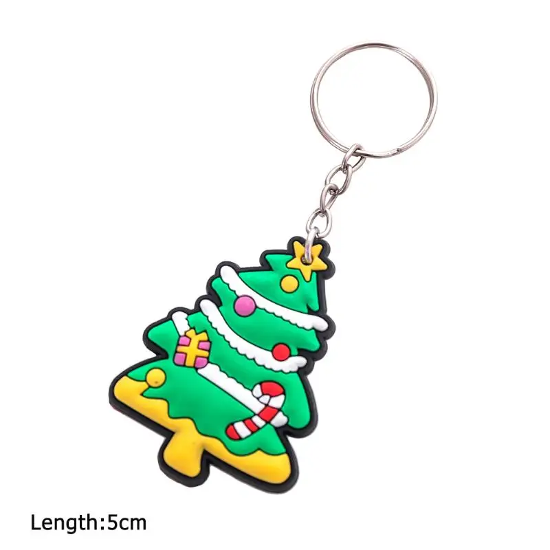 1PC Christmas Tree Ornament Hanging Pendants Gifts Cartoon Santa Claus Snowman Christmas Decora adornos de navidad Keyring Gifts - Цвет: Christmas Tree