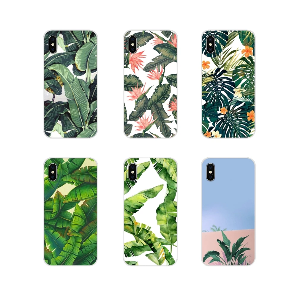 

For Huawei P Smart Mate Honor 7A 7C 8C 8X 9 P10 P20 Lite Pro Plus Accessories Phone Cases Covers Palm tree Leaves