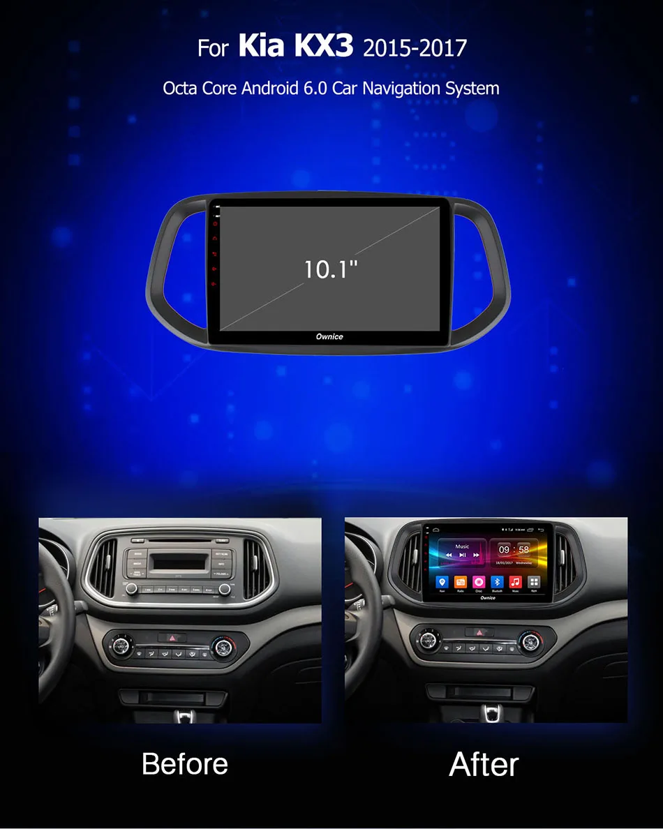 Top Ownice K1 K2 K3 K5 K6 2 Din Car DVD Android 9.0 Radio Player GPS Navigation For Kia KX3 2015 2016 2017 360 Panorama DSP 4G LTE 1