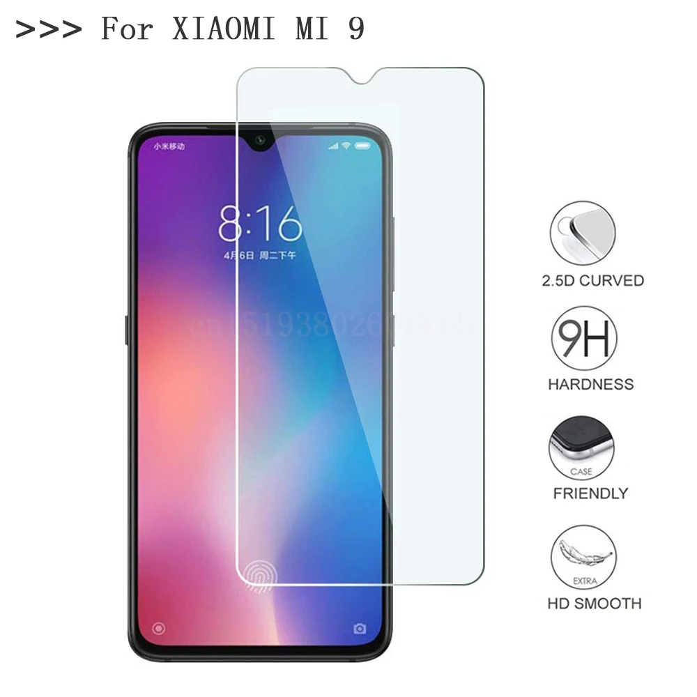 Закаленное стекло для Mi mi9 защита экрана 9H взрывозащищенное защитное на mi 9 пленка