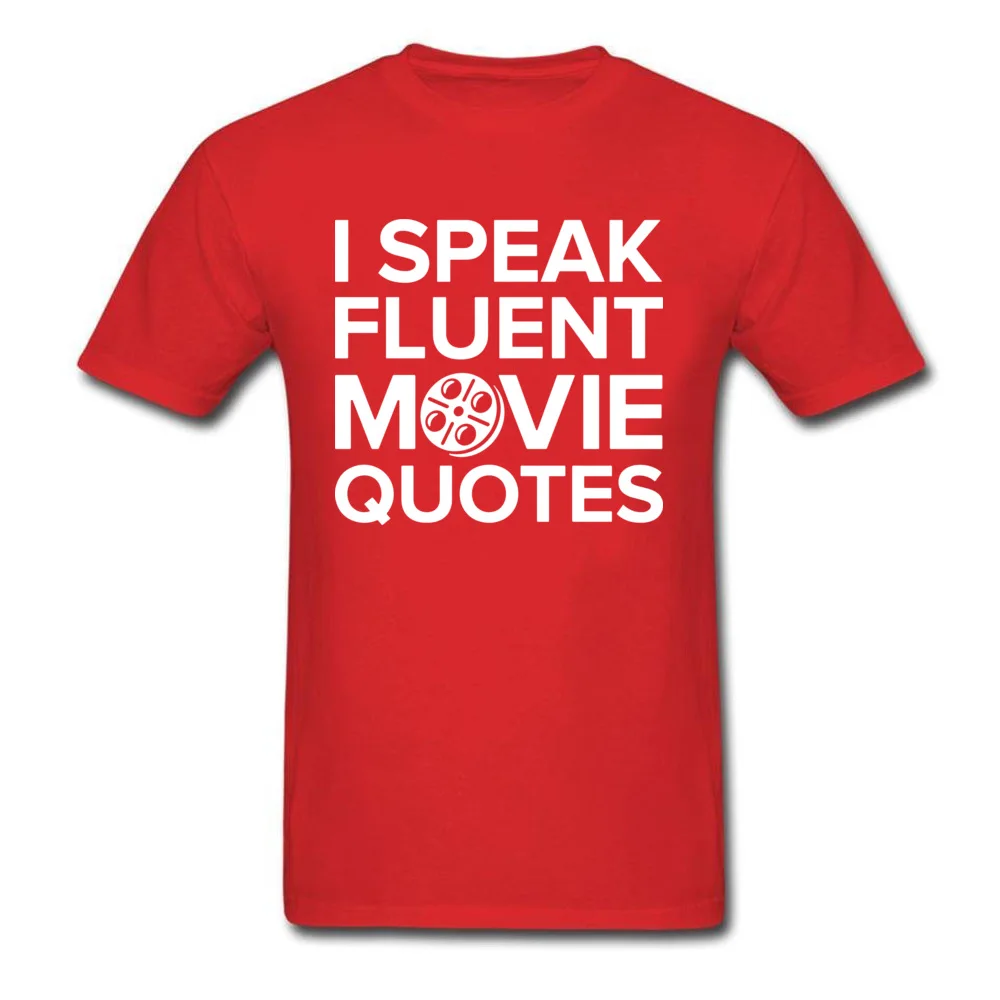 I Speak Movie Tshirts 2018 Hot Sale Short Sleeve Casual All Cotton Round Neck Men's Tops Shirt Casual Tee-Shirt Father Day I Speak Movie red