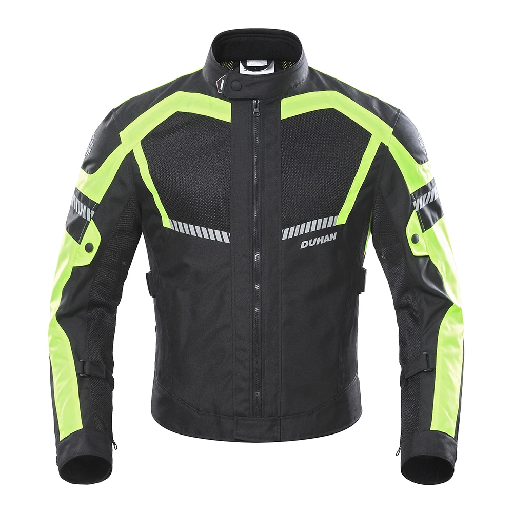 DUHAN, мужские куртки для мотоциклистов, Мужские дышащие куртки для мотоциклистов, одежда для мужчин, куртка для мотоциклистов и штаны для мотоциклистов, одежда для гонок - Цвет: Зеленый