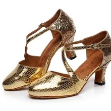 Для женщин Костюмы для бальных танцев Туфли для латинских танцев женские Salsa сандалии женский Samba Танго кизомба Обувь для танцев мягкая подошва на высоком каблуке 5,6, 7 см 1645