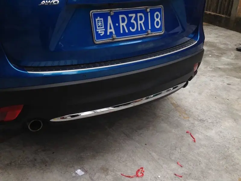 Для Mazda CX-5 CX 5 CX5 заднего бампера Защита Накладка порога Грузовой Крышка нагревательного элемента защитная решетка, АБС-пластик, автомобильный-аксессуар для укладки