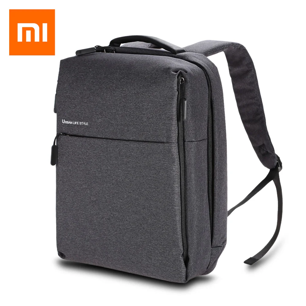 Xiaomi 14 дюймов 20L городской стиль полиэстер рюкзак для отдыха спортивная сумка Водонепроницаемый Путешествия Спорт Туризм Повседневный стиль - Цвет: Deep Gray