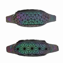 Модные светящиеся поясные сумки для женщин Поясные Сумки поясная сумка нагрудная сумка геометрические поясные сумки сумка для мобильного телефона