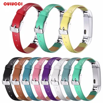 

Luxury Genuine Leather Band Replacement Strap Bracelet for Fitbit Alta /Alta HR Tracker High Quality bracelet strap Black