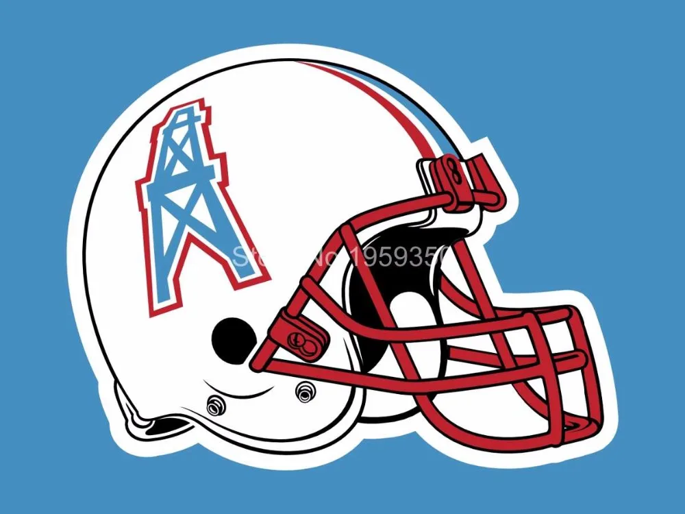 Houston Oilers PHelmet logo car flag 12x18inches double sided 100D