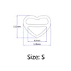 200pcs/lot Zinc alloy bra sliders heart shape lingerie strap adjusters For Lingerie Adjustment DIY Accessories ► Photo 3/5