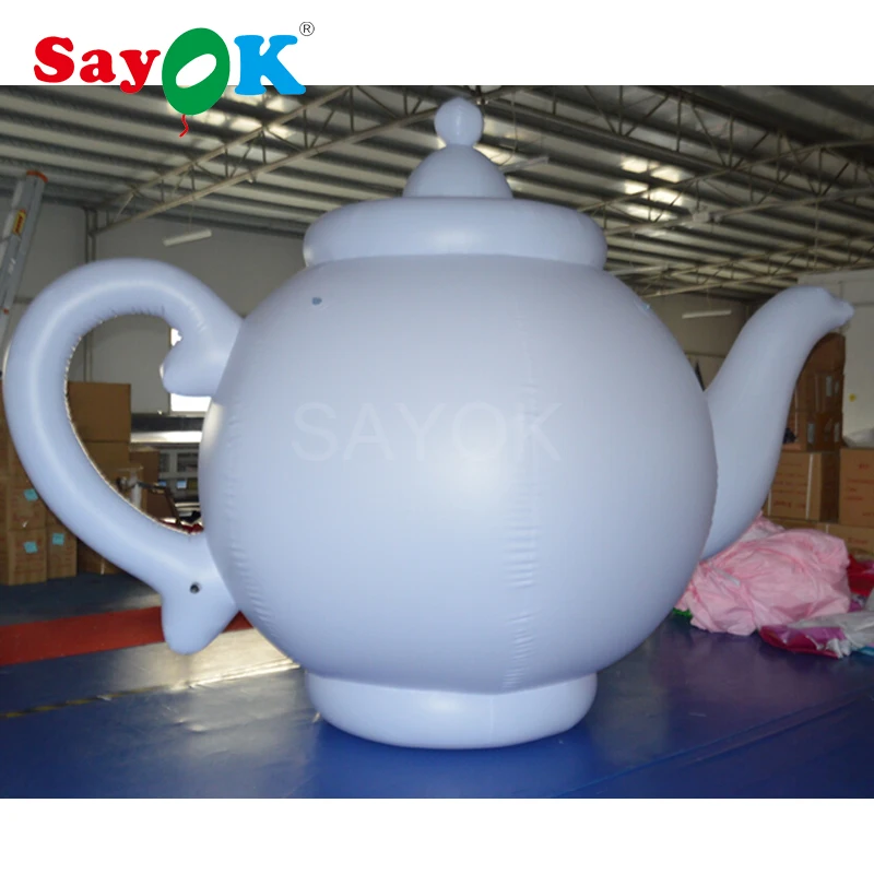 

2m/6.6ft High Giant Inflatable Teapot Durable Teakettle for Tea Shop Tea house Advertising Exhibitions Activities Decoration