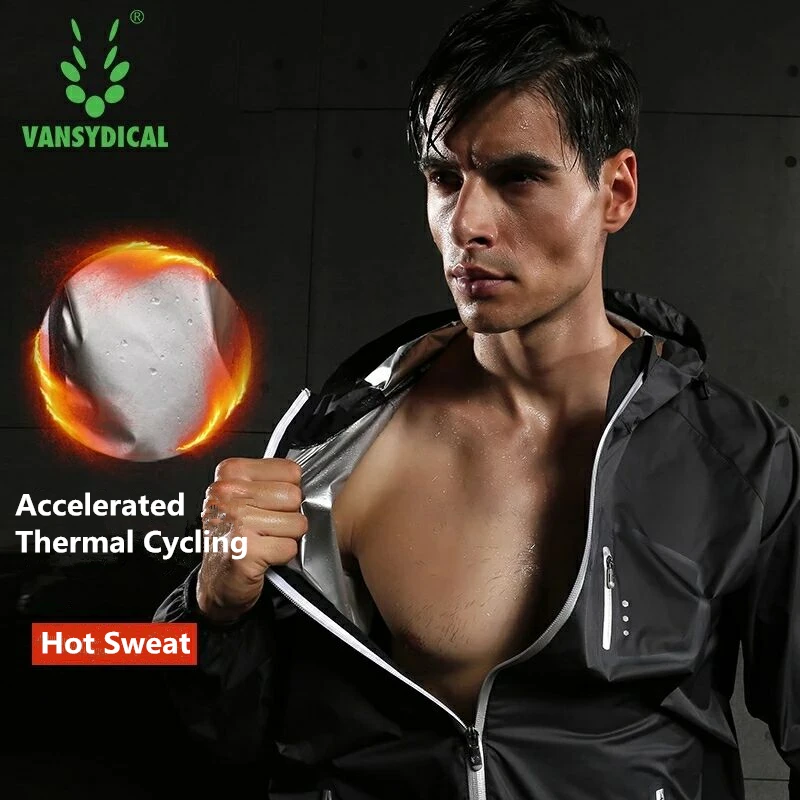 

Weight Loss Running Jackets Men's Sportswear Fitness Training Sports Hot Sweat Exercise Suit Jacket Hooded Zipper Gym Tops