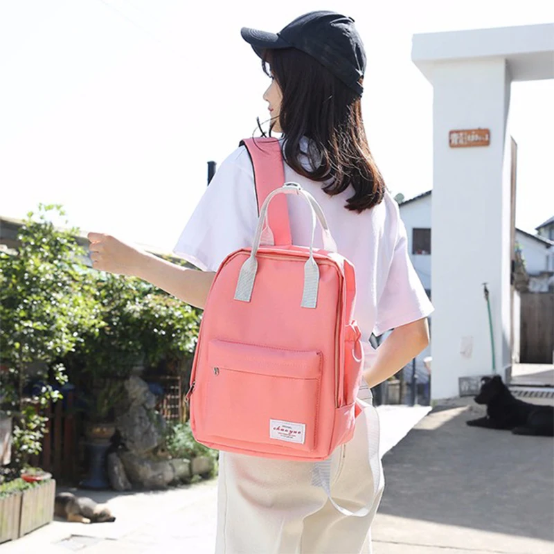 Verano de 2019 Mochila de Color Impacto de hombro bolsa de mujeres, cuero de ocio chica estudiante Mochila mujeres Mochila paquete