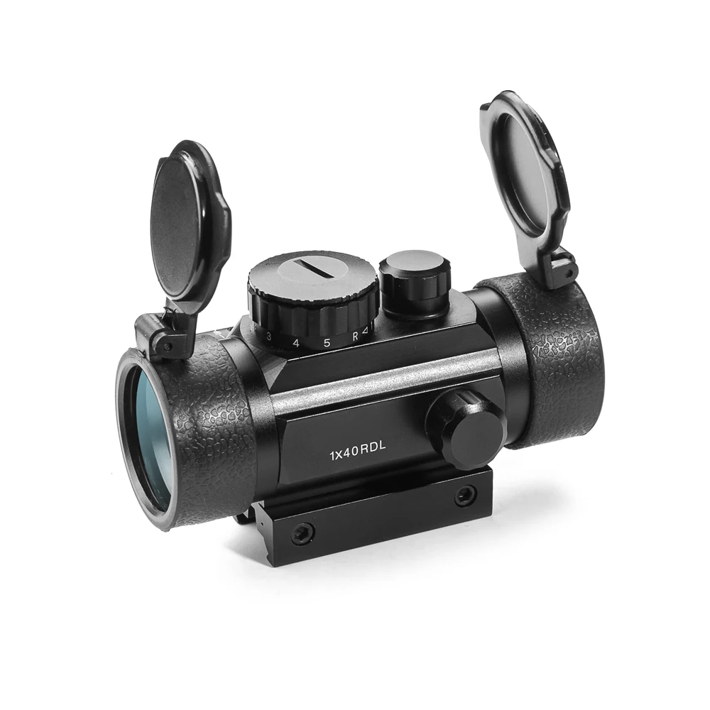 Skup Tactical 1X40 czerwona kropka Reflex Sight polowanie zakres z celownik z czerwonym laserem Combo luneta Fit 11 20MM szyna jaskółczy ogon Airsoft czerwona kropka