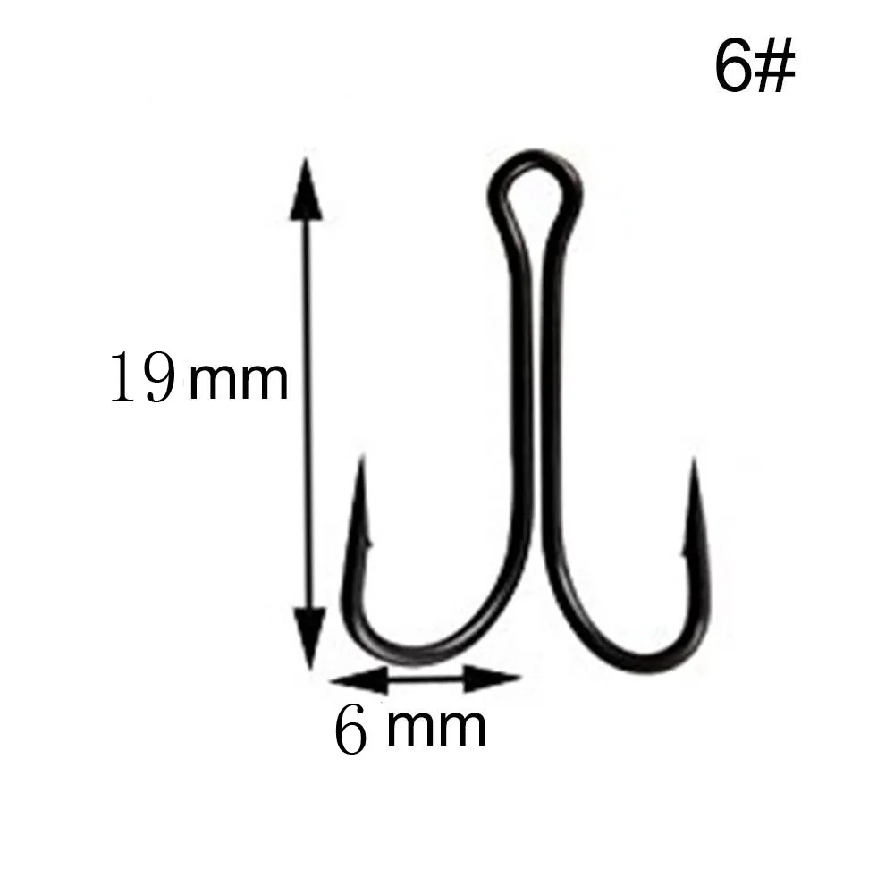 JSM 50 шт./лот двойной высокоуглеродистой стали Черный рыболовные крючки двойной якорь крюк Морская Рыбалка снасти РАЗМЕР 8#-4/0 - Цвет: 6