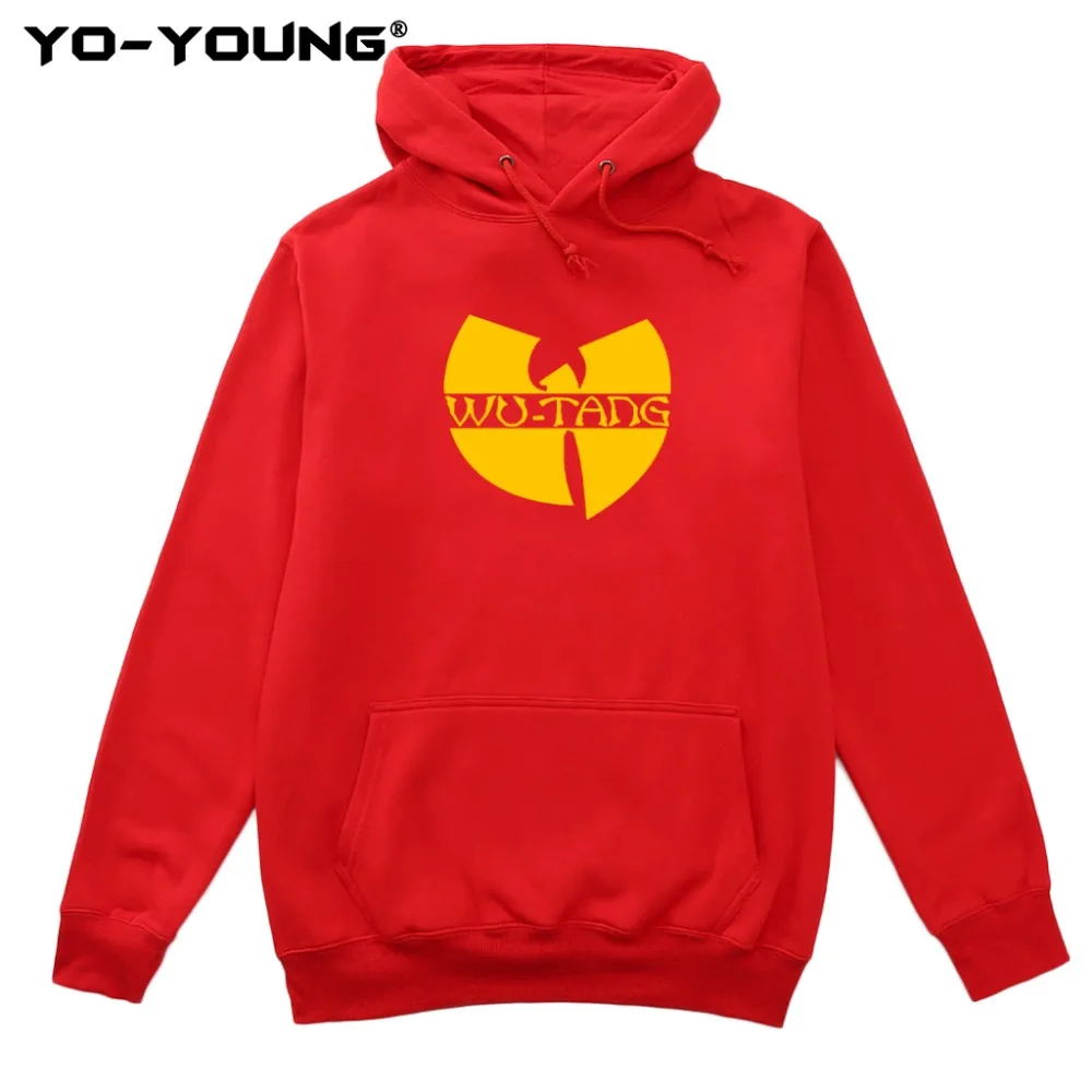Yo-Young Steetwear Толстовка флисовый свитшот с логотипом Wutang Clan, повседневные уличные толстовки унисекс