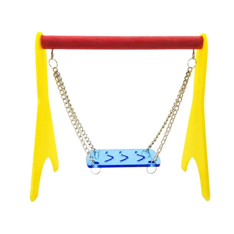 

Colorful Plastic Hamster Toy Swing Hammock Elastic Parrot Bird Biting Toys Hanging Cage Hut Nest Bed Canary House Toy Supplies
