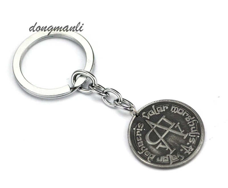 

W5305 Game Of Thrones Song Of Ice And Fire Arya Stark Jaqen H'ghar Valar Morghulis Faceless Man Coin Movie keychain 1pcs