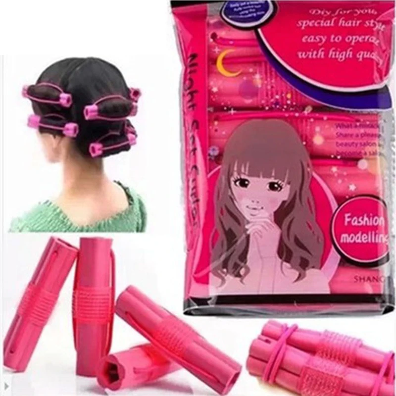 2Bags Lot Magic Foam Sponge Self adhesive Hair Curler DIY Fashion Travel Home Use Soft Hair