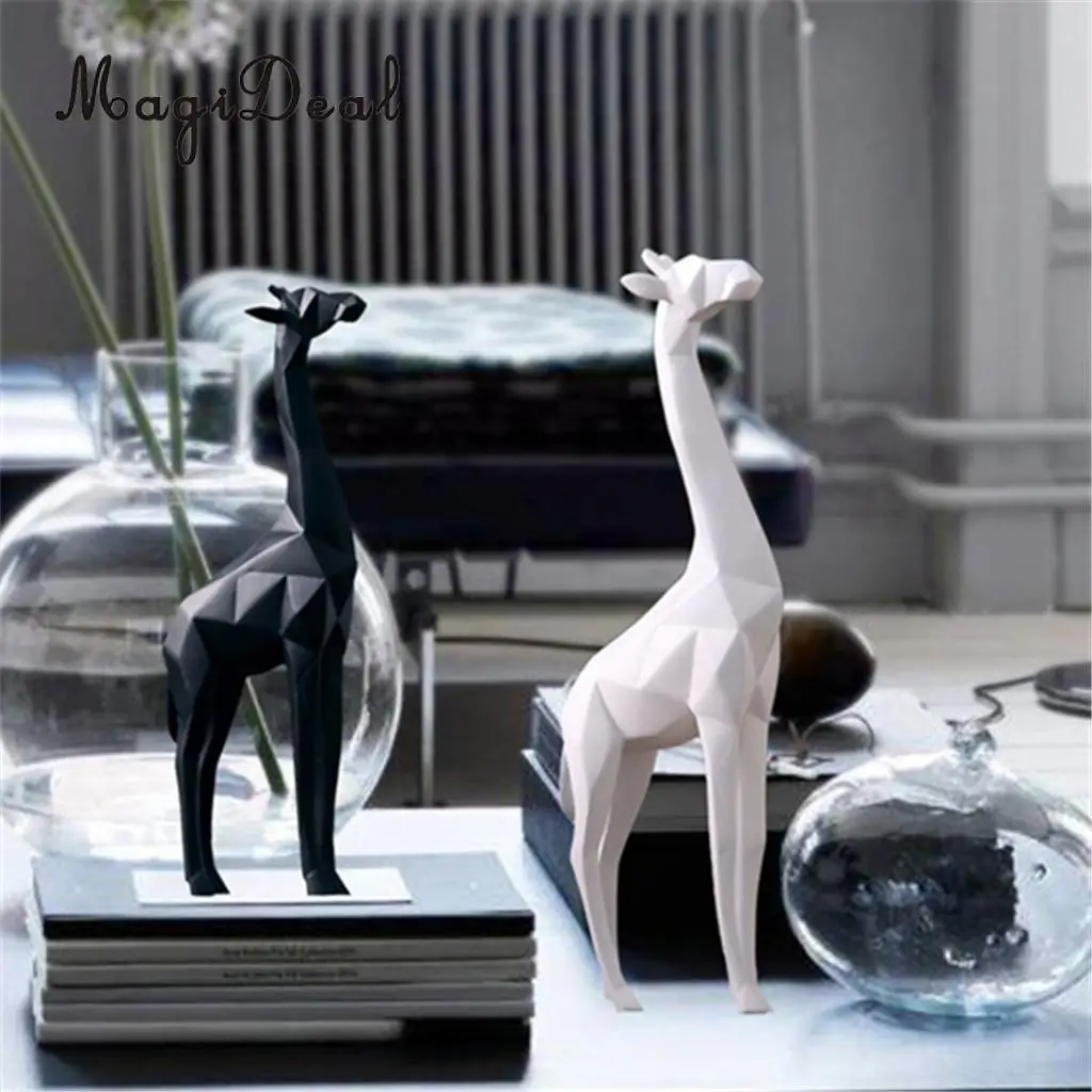Creative Nordic Giraffe Figurine Standing Sculpture Home Desk Decor