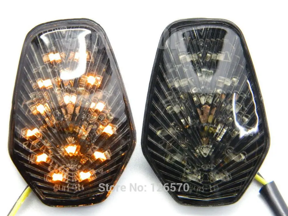 

Motorcycle SMOKE TURN SIGNALS LED FLUSH MOUNT FOR Suzuki GSX-R GSXR1000 2001 2002 2003 2004