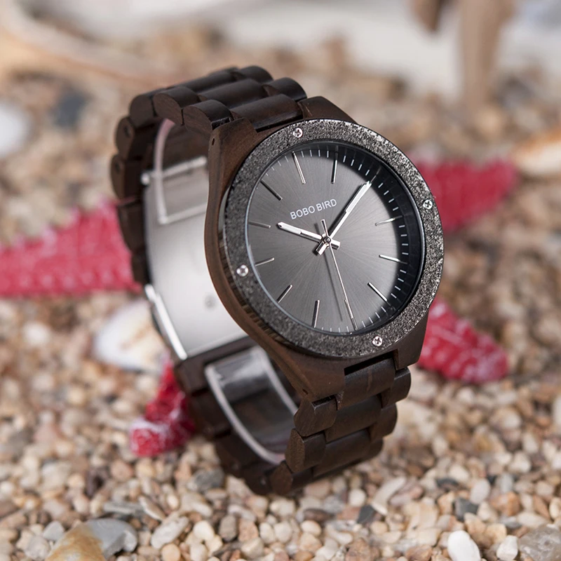 BOBO BIRD Watch Men Quartz Wooden Wristwatches Top Brand Luxury Men's Watches in Wooden Box relogio masculino Great Mens Gift