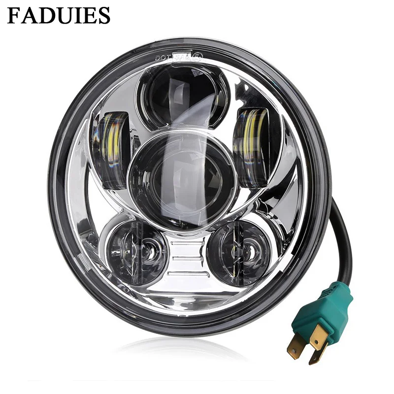 Chrome New Motos Accessories 5.75 headlight motorcycle 5 34 in