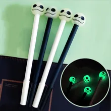 JUKUAI 2 шт./партия корейское творчество мультфильм каваи фосфоресцирующий череп любителей гелевые ручки канцелярские школьные канцелярские принадлежности 8090