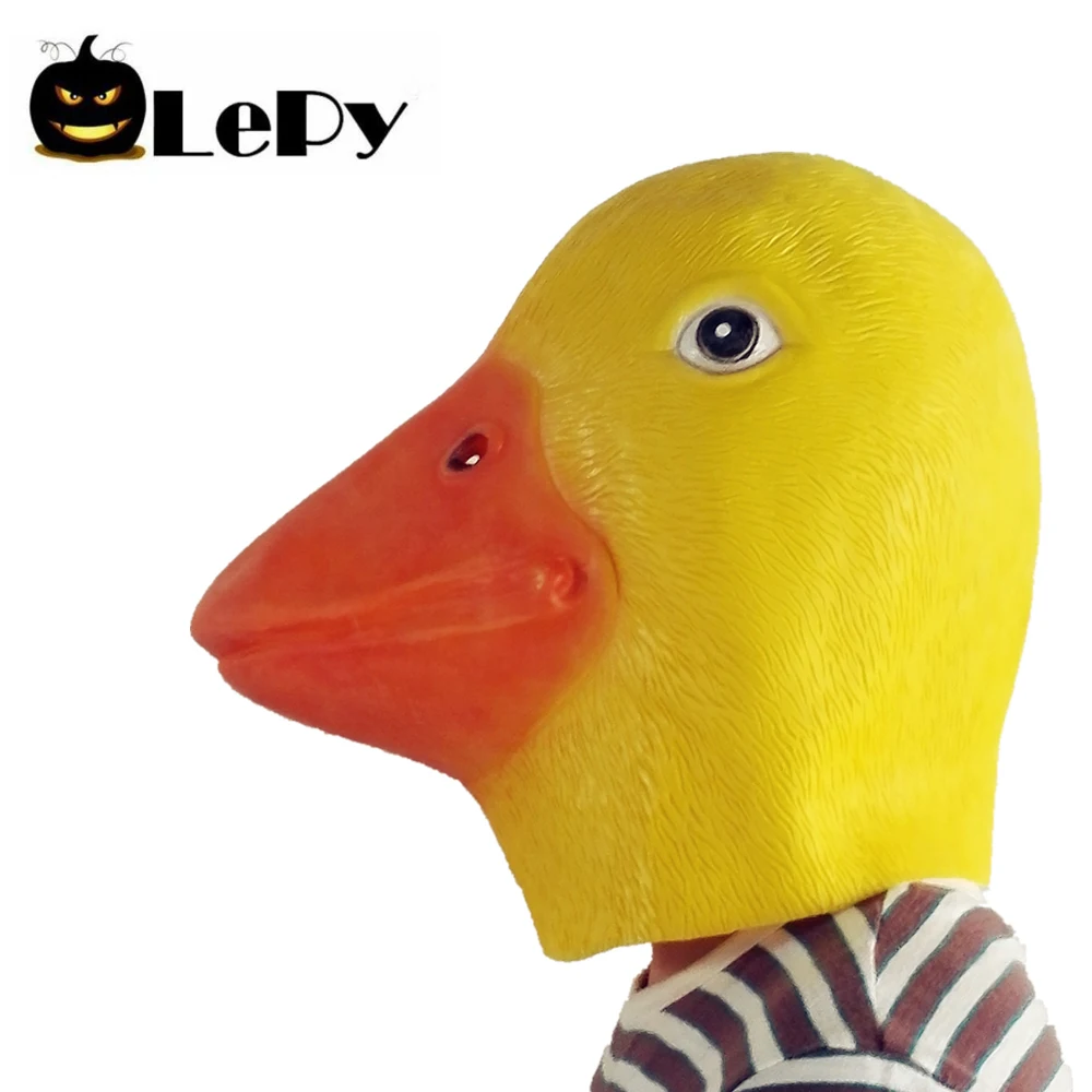 LePy Хэллоуин желтая утка латекс маска Новый костюм вечернее изящное платье маски