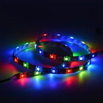 

5M WS2801 Addressable LED Strip Arduino Development Ambilight TV 32leds/m 5050 RGB 12mm Black PCB DC5V Non-waterproof IP20