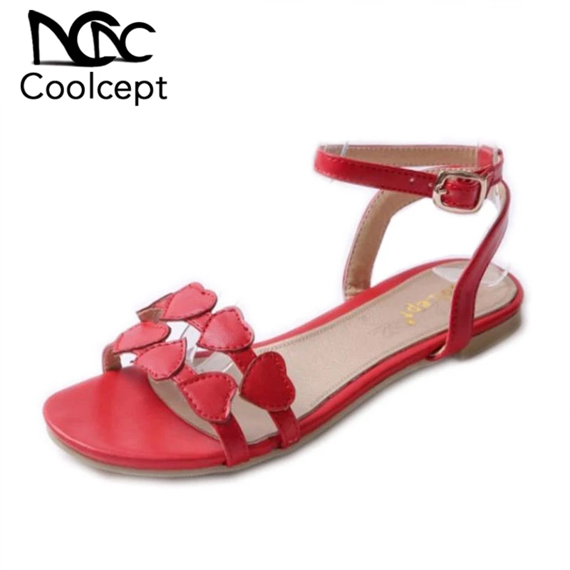 

Coolcept Women Flat Sandals Brand Sexy Flower Bohemia Hollow Out Shoes Woman Lady Flip Flops Sandal Footwear Size 31-46 PA00744