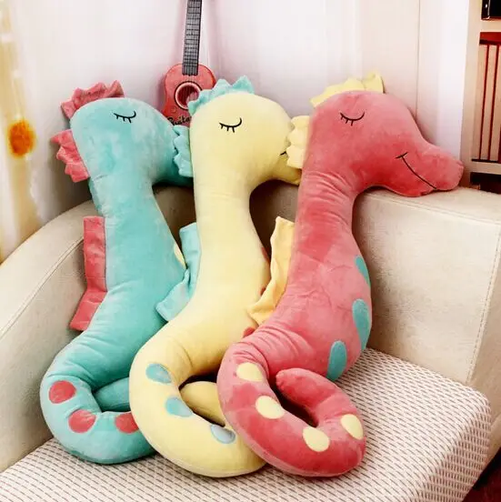 цена seahorse plush toy Cushion pillow 40cm suit for baby children or adult
