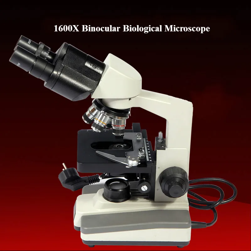 

Binocular biological microscope 1600x Monocular microscope use for medical treatment and teaching in laboratory