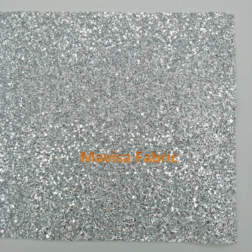 MQ054 30X134cm Серебряная кожа с массивным блеском блестящая ткань для изготовления