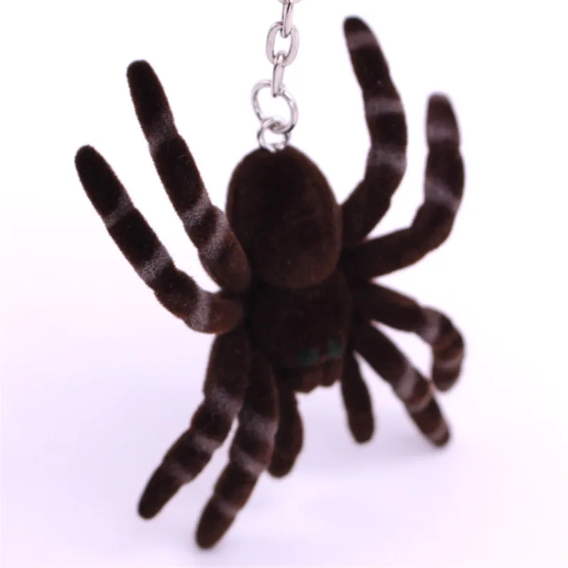 

Cute Mini spider Pompom Keychains For Women Girls Handmade Woven Shoes Faux Rabbit Fur spider Key Chains Fluffy Car Key Rings