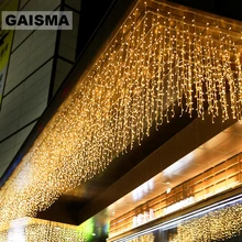 8M x 3M LED Curtain Window Lights Garland Christmas Decorations Wedding Fairy Lights Party New Year Holiday Lighting Outdoor svelta led curtain lights 8m 192 leds garland fairy christmas lights gerlyanda decorative for new year holiday party wedding