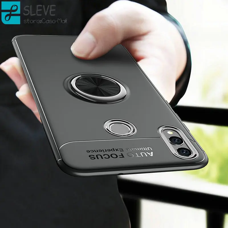 

Huawei Honor 8C Case Honor 8C Cover Rotating Finger Ring Holder Matte Soft Silicone Back Cover For Honor 8C Phone Case Fundas