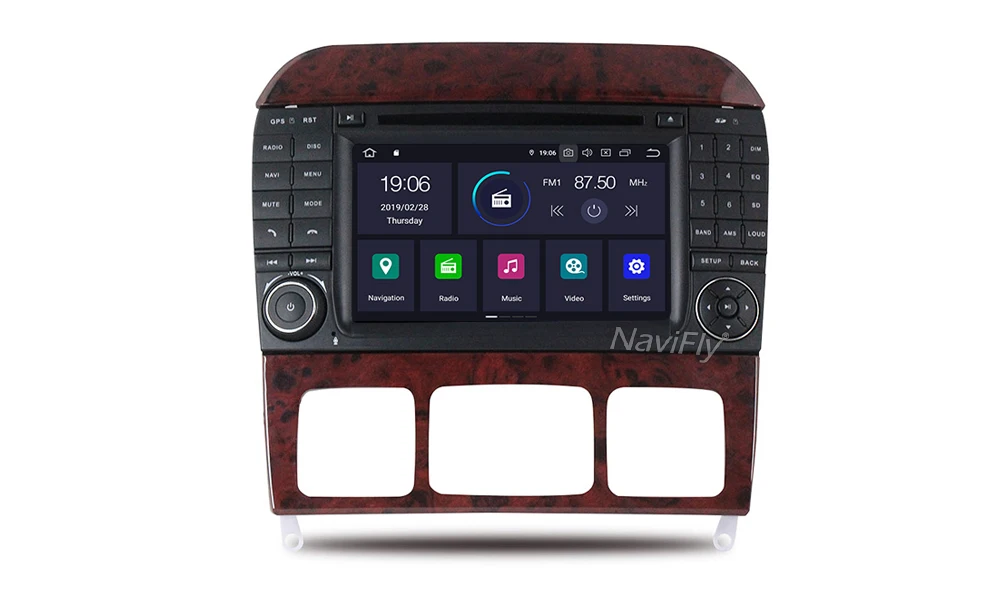 Excellent NAVIFly! 2 Din Android 9.0 Car dvd multimedia player GPS For Mercedes-Benz S-Class W220 S280 S320 S430 S500 S55 W215 WIFI FM RDS 14