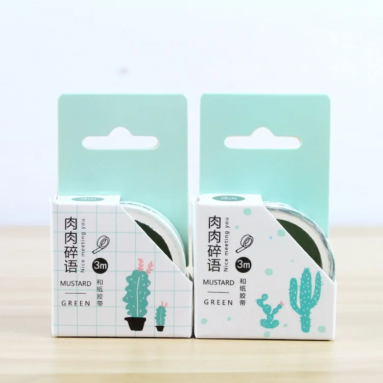 

Mixed Color Japanese Washi Tape Succulent Plants Patterns Decorative Adhesive masking Paper Tapes set 1PCS/Lot