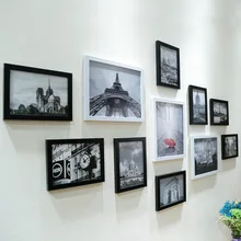 11 шт. настенный коллаж черно-белая фоторамка картина DisplayWall подвесная фоторамка набор современного искусства для дома, комнаты, офиса Декор