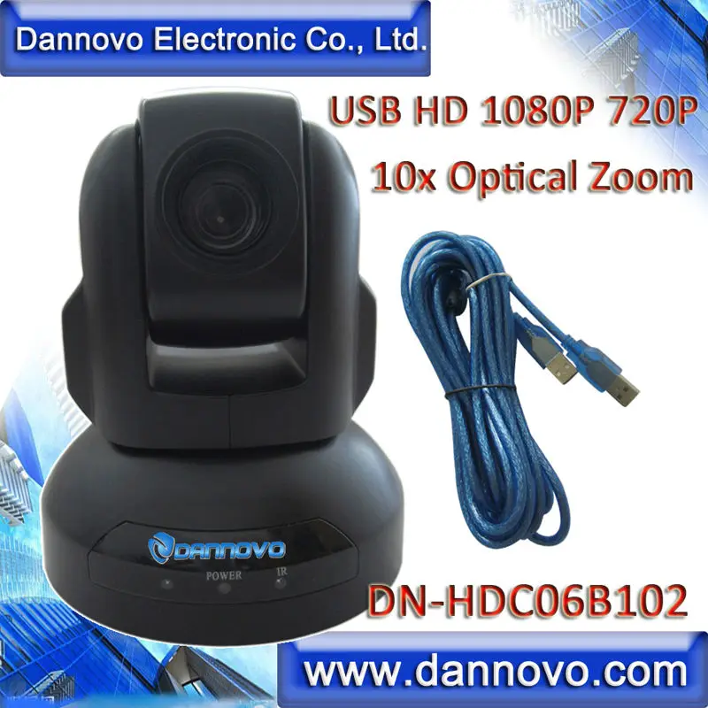 شحن مجاني DANNOVO HD USB الويب آلة تصوير مؤتمرات ، 10x زووم بصري HD 1080 P كاميرا (DN-HDC06B102)