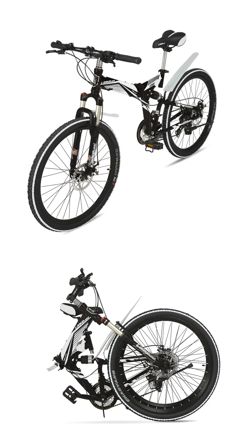 Clearance K660M 24/26 inch Folding MTB Bike,21 Speed folding bicycle,Lockable Fork,Front & Rear Suspension,Both Disc Brake, Mountain Bike 22 Clearance K660M 24/26 inch Folding MTB Bike,21 Speed folding bicycle,Lockable Fork,Front & Rear Suspension,Both Disc Brake, Mountain Bike 22